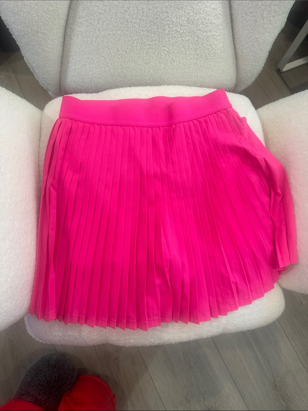 ANTONIO MELANI Pleated Pink Women's Skirt - Vibrant Hot Pink